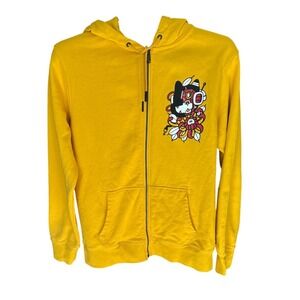 Monstercat EDM Record Label  Zip Up Hoodie Yellow Size Small